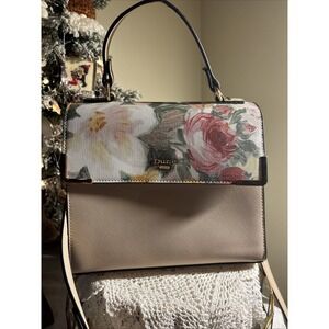 Dune Beige Floral Shoulder Bag